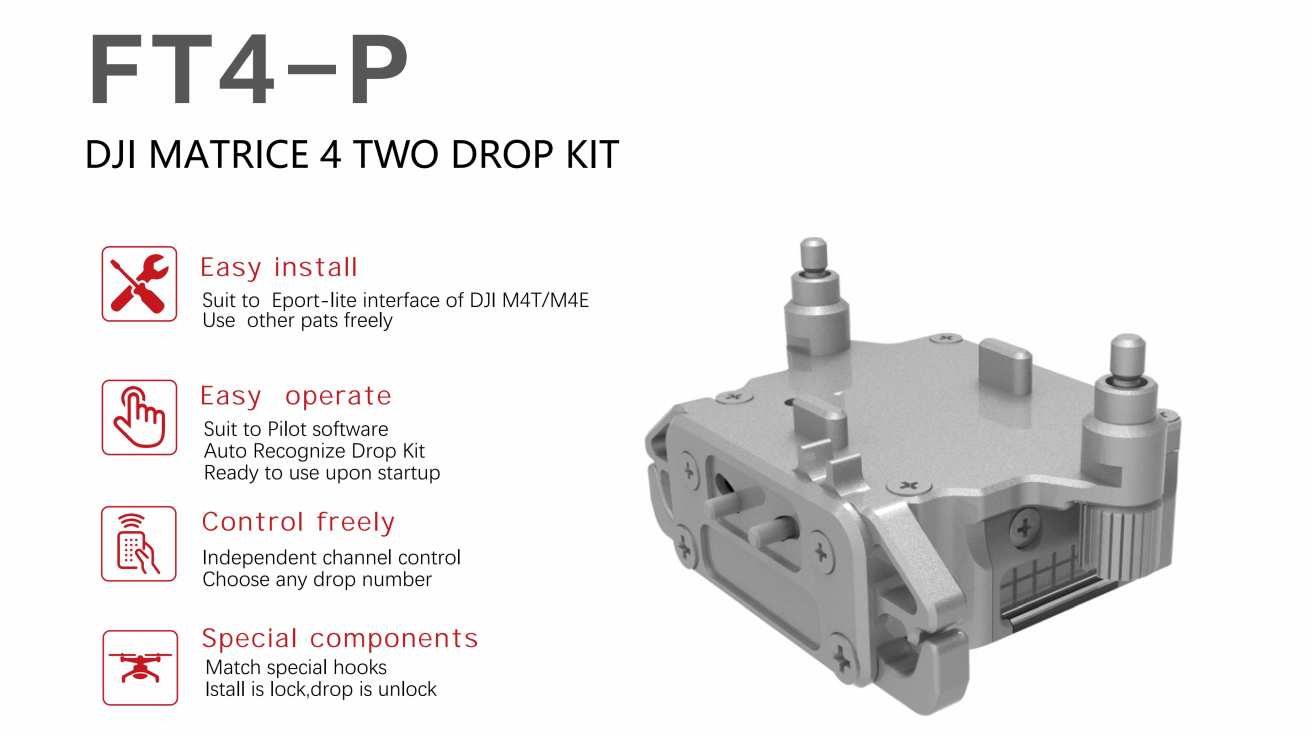 Newest FT4-P DJI Matrice 4 Two Drop Kit with Warning Lights