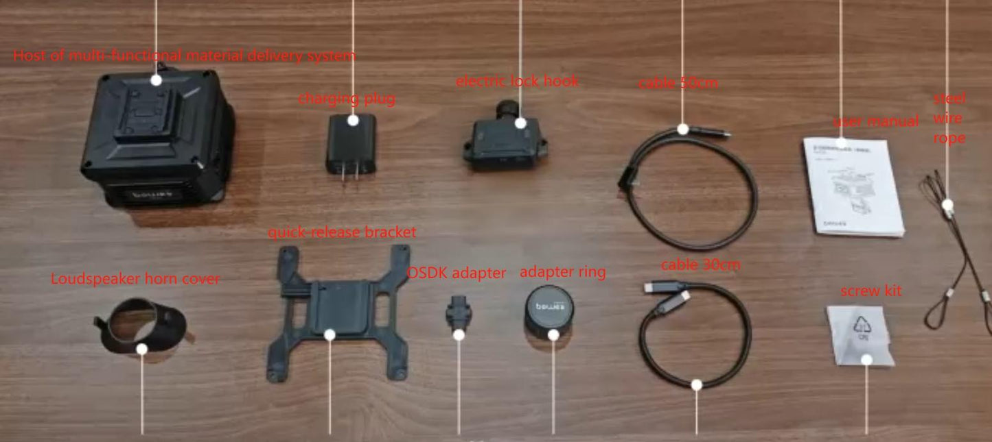 MT20 Winch Drop Release Mechanism System With 25M Rope for DJI M350 Drone
