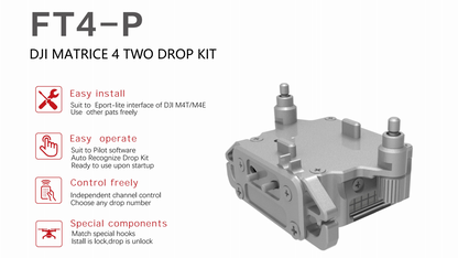 Newest FT4-P DJI Matrice 4 Two Drop Kit with Warning Lights