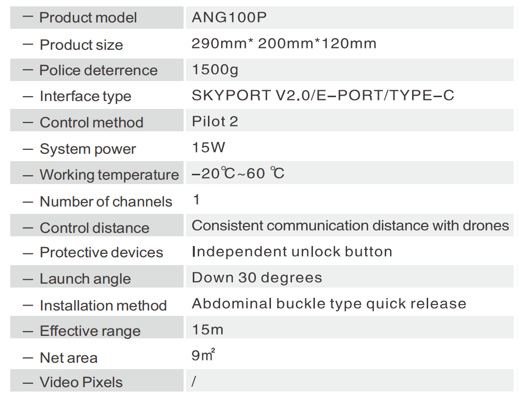 ANG100P Drone Capture Net Launcher for DJI M350