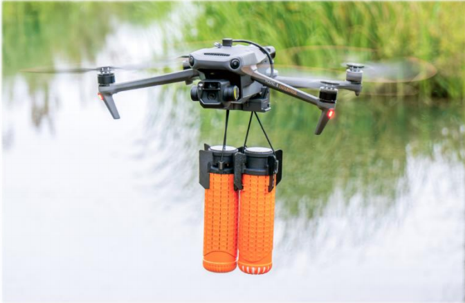 BK3 Red and Blue Warning Throwing Device for DJI M3E/M3T drone