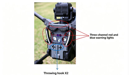 BK30 Red and Blue Warning Throwing Device for DJI Matrice 30T