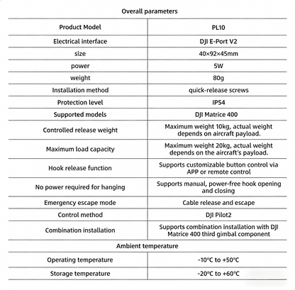 PL10 Lifting Kit for DJI Matrice 400